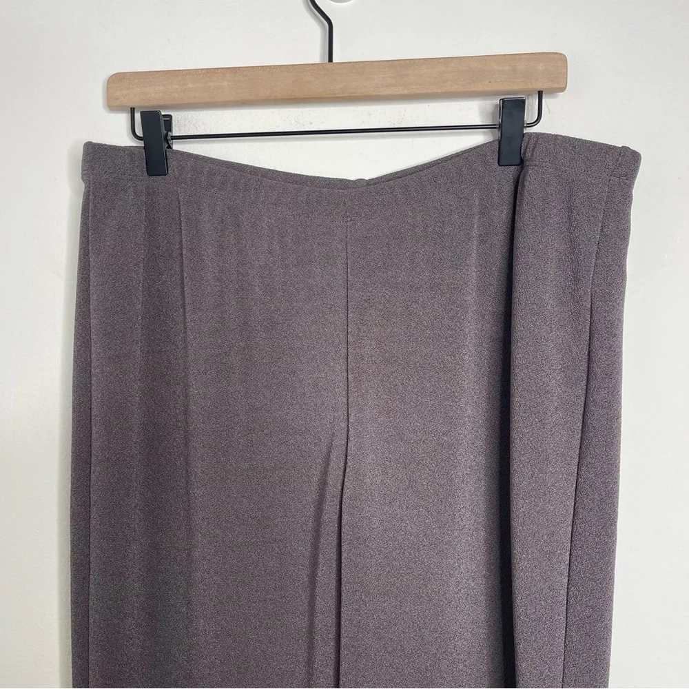 Easywear by Chico's Crepe Sharryl Pull On Pants in Chelsea Gray Size 3